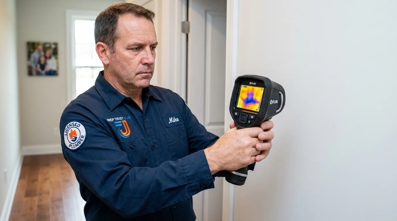 Thermal imaging leak detection by Johns Plumbing LLC in Dudley